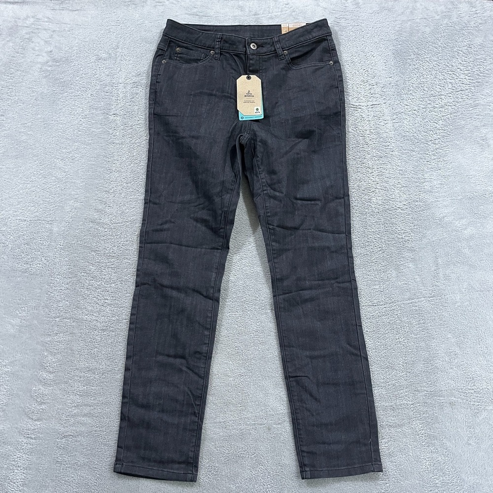 Prana Kayla High Rise Skinny Leg Jeans Womens 10 Black Denim Organic Cotton Slim